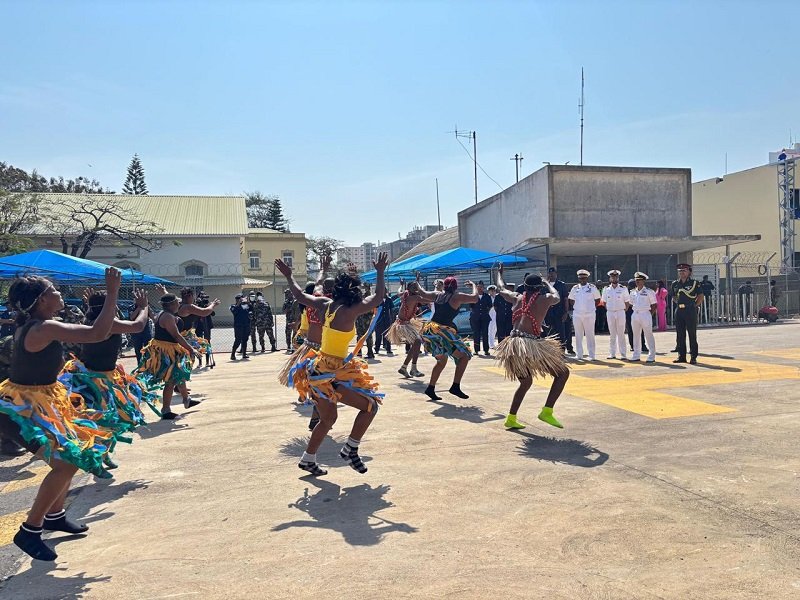 Arrival of Indian Navy’s first training squadron at Maputo