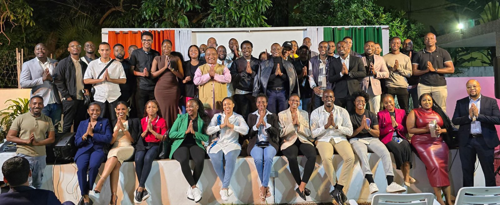 ICCR alumni greeting us on the occasion of 76th ICCR Foundation Day celebrations at High Commission of India in Maputo (11 April 2025)