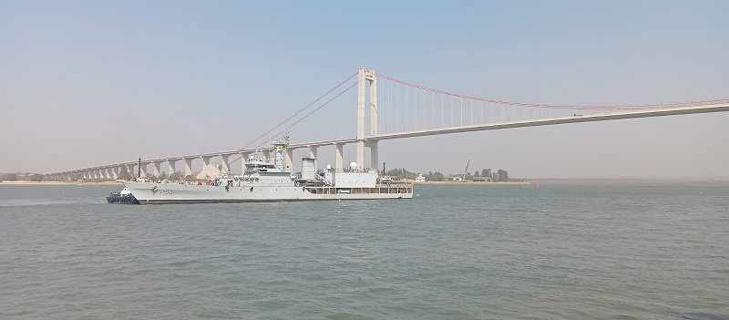 Arrival of Indian Navy’s first training squadron at Maputo