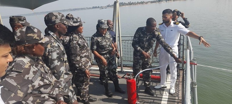 Arrival of Indian Navy’s first training squadron at Maputo