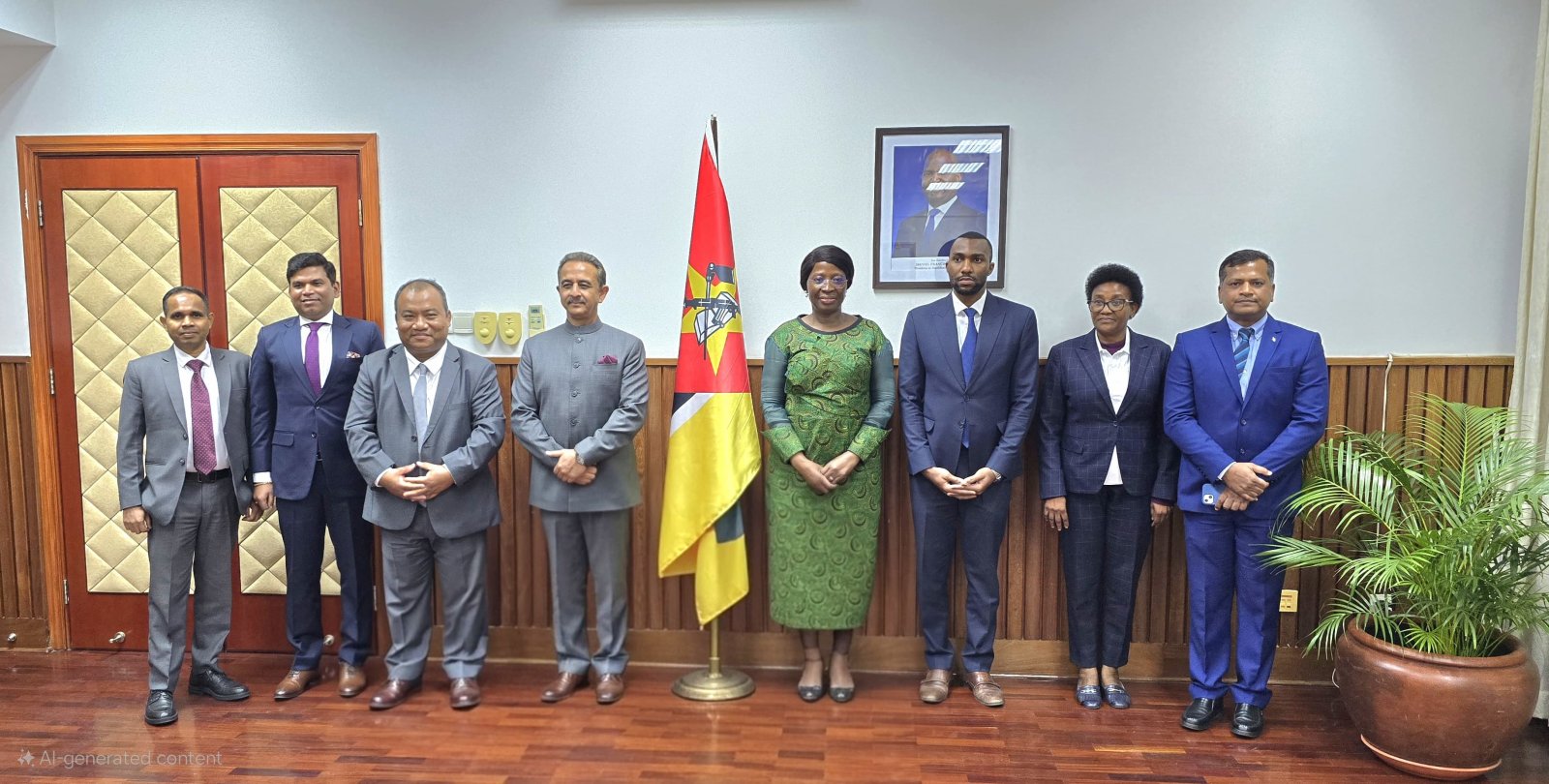 H.E. Shri Kirti Vardhan Singh, Minister of State for External Affairs meeting with H.E. Ms. Maria Manuela dos Santos Lucas, Minister of Foreign Affairs and Cooperation in Maputo (23 June 2025).