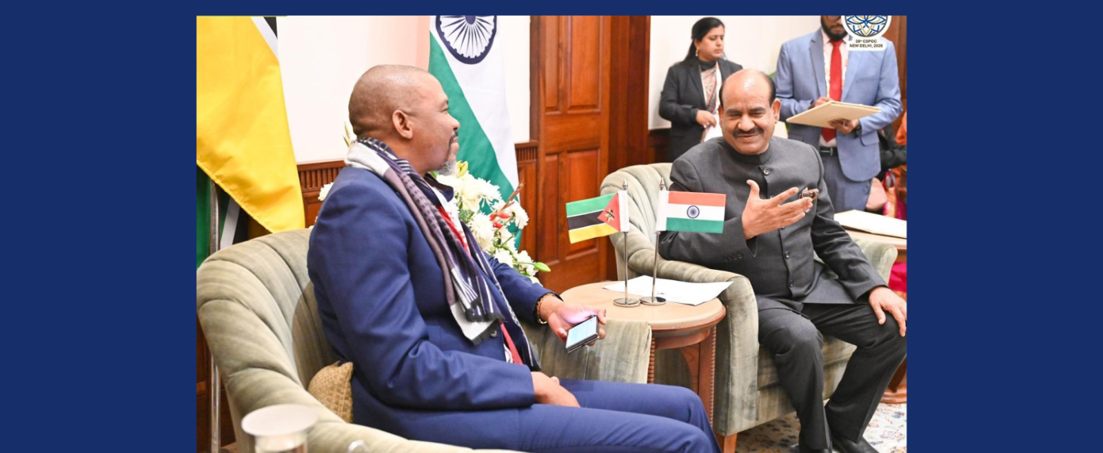 Hon’ble Speaker meeting with First Vice President of the National Assembly on the sidelines of Conference of Speakers and Presiding Officers of the Commonwealth in New Delhi (16 Jan 2026).