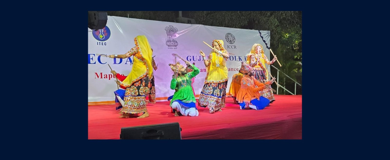 ITEC Day celebrations in Maputo (2 Oct 2025). ICCR sponsored Gujarati Folk Dance group performed on the occasion which was attended by more than 400 guests.