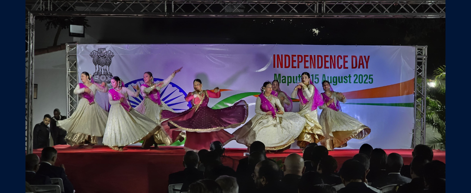 ICCR sponsored Kathak Group led by Ms. Punita Kumari performed at the National Day Reception in Maputo (15 Aug 2025). The group also performed at various venues in Maputo, Xai Xai and Macia.