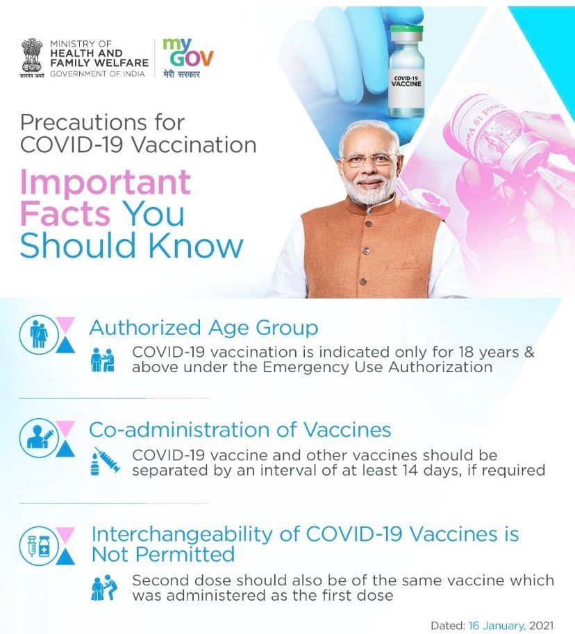 Launch of the #LargestVaccineDrive by Hon’ble PM Shri Narendra Modi, here are the important facts you should know about COVID-19 vaccination.