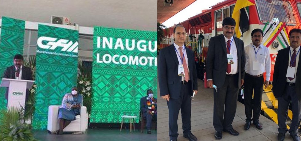 Inauguration ceremony of 4 Diesel Electric locomotives at Beira in Mozambique