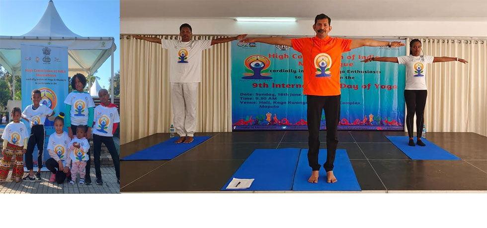 Celebrations of 9th International Day of Yoga in Maputo, Mozambique.