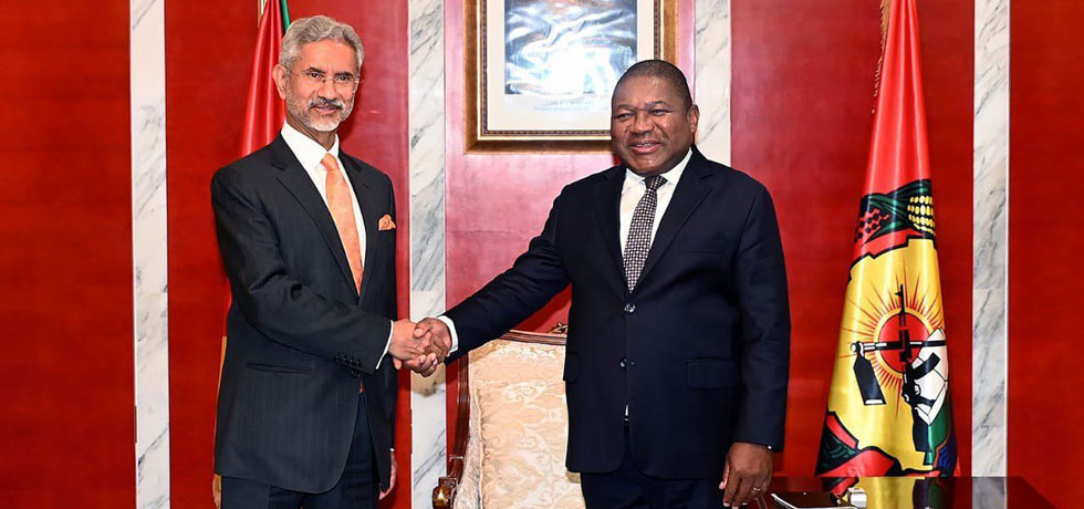 Visit of Hon'ble External Affairs Minister of India, Dr. S. Jaishankar, to Mozambique from April 13-15, 2023 - Called-on Hon'ble President of the Republic of Mozambique, H.E. Mr. Filipe Jacinto Nyusi. 
